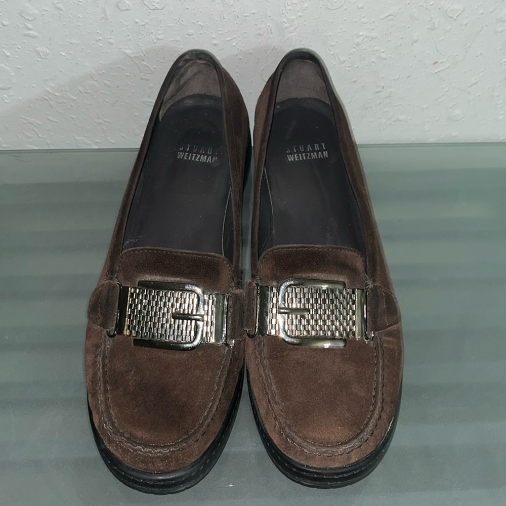 Stuart Weittzman suede loafers made in Spain